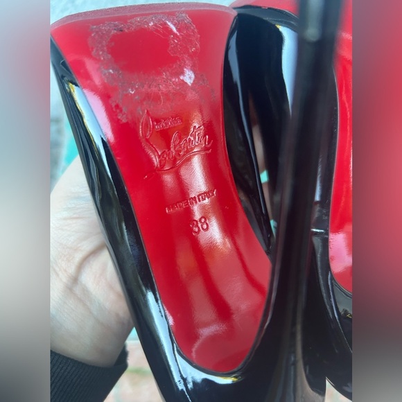 Christian Louboutin Pigalle Follies 100MM Pumps Black Patent - Picture 12 of 16